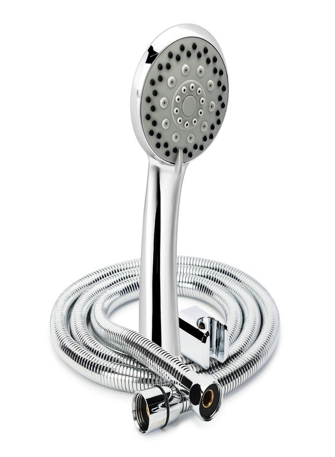Orvos Hand shower multi-function, 4x4 inches, AquaGlow, Chrome plated with high grade Korean ABS material from LG, with 1.5 to 1.8 meter flexible shower hose and wall hook, for high end luxury bathrooms - Image 1